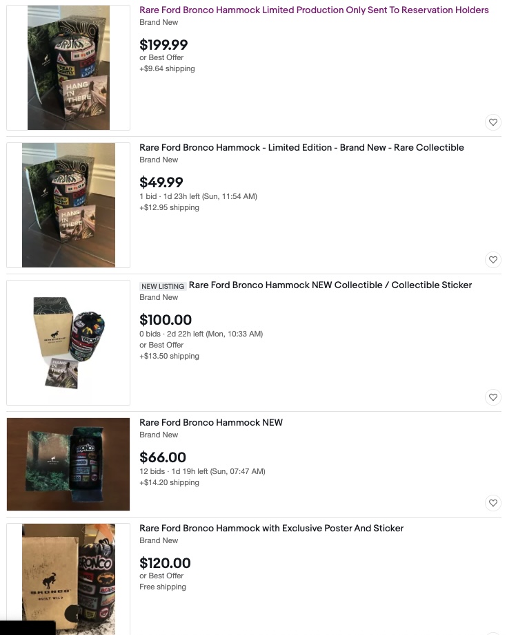 Машин немає, але ви тримайтеся: Ford замість позашляховиків Bronco відправляє замовникам гамаки