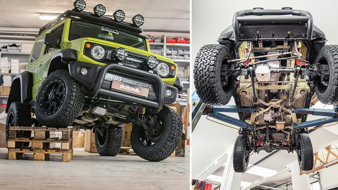 Всього 12 позашляховиків: Suzuki Jimny "злетів" над дорогою на 40 сантиметрів