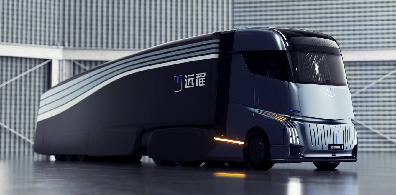 1100 км без подзарядки и квартира в кабине: показан футуристический грузовик Geely Homtruck