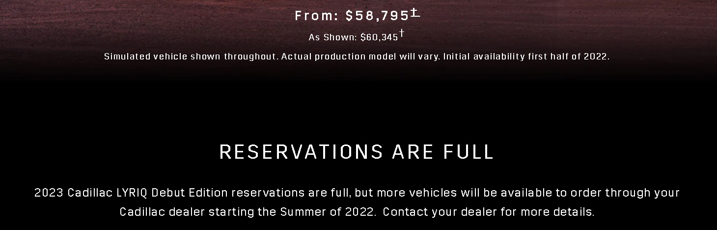 Первые серийные электромобили марки Cadillac раскупили за 19 минут