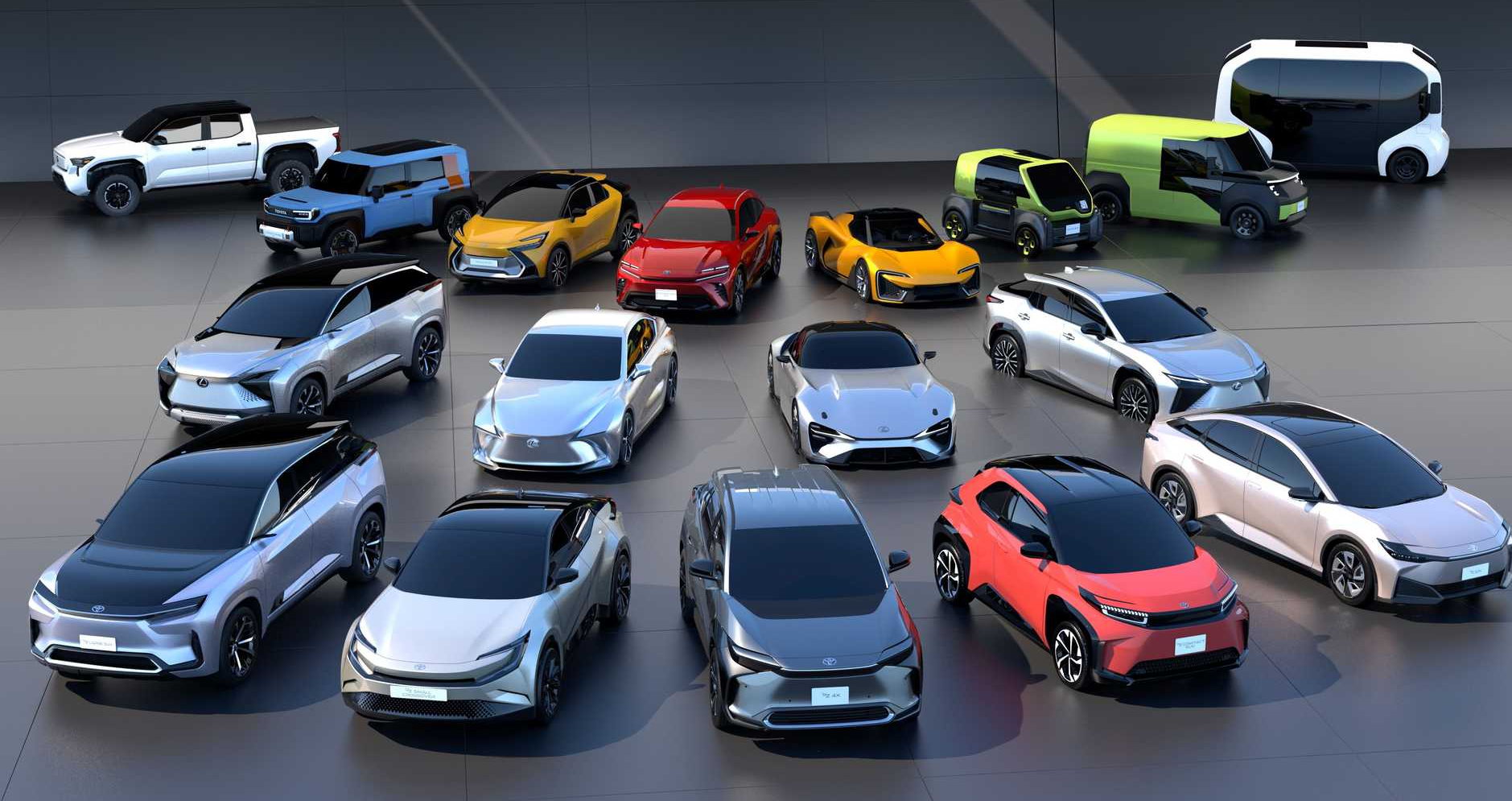 Седани, позашляховики, спорткари: Toyota і Lexus показали відразу 15 електрокарів